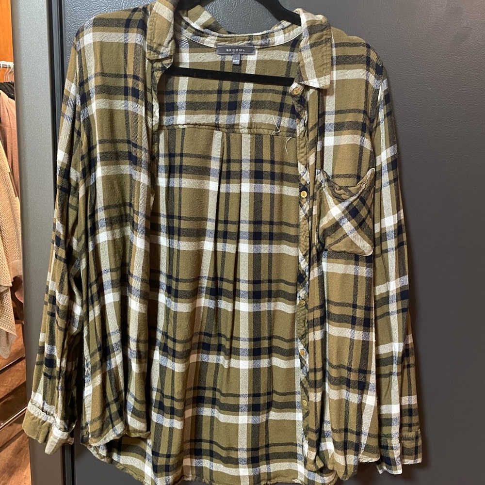 Super Cute Mustard Flannel